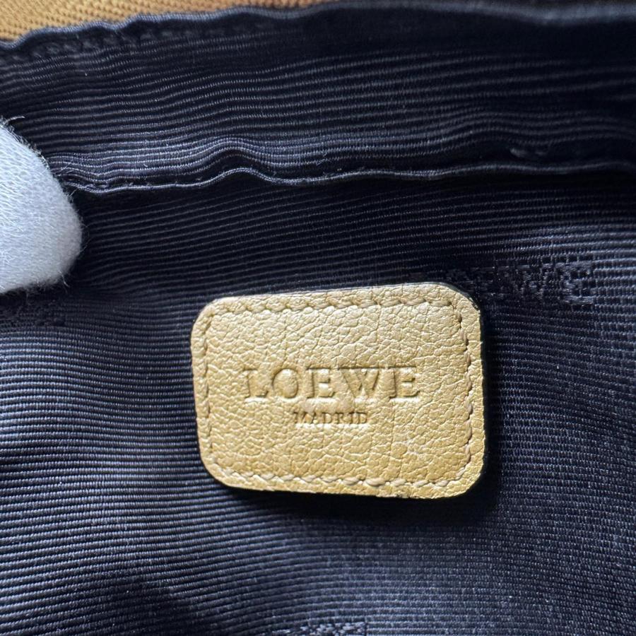 LOEWE（ロエベ） ポーチ ヘリテージ ゴールド レザー コスメポーチ 