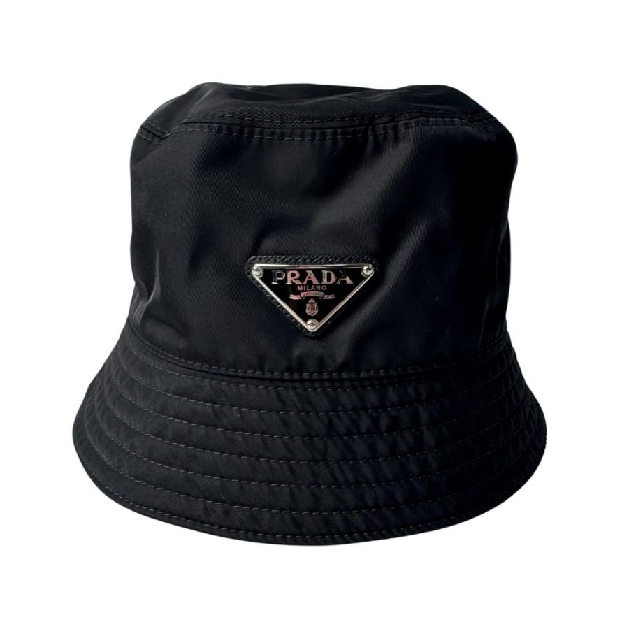PRADA（プラダ） トライアングルロゴ バケットハット 帽子 2HC137 ♯S 