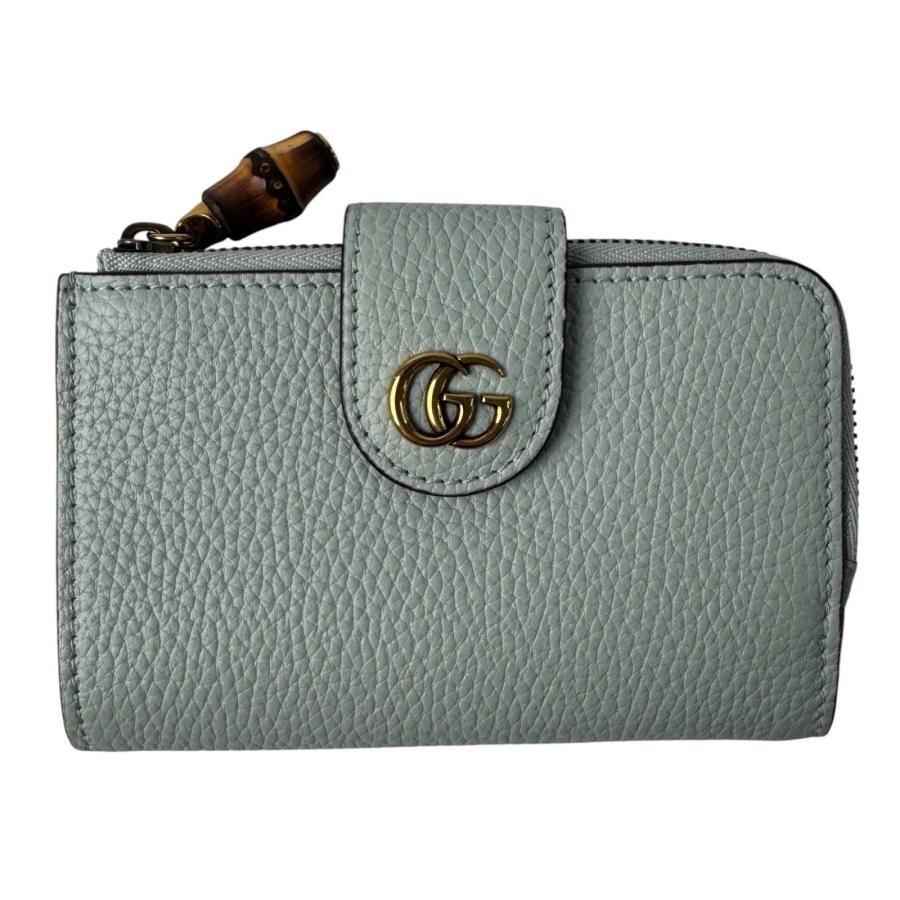 グッチ ヒグチユウコ ダブルG バンブー 二つ折り財布 GUCCI（グッチ） 美品 バンブー付き ダブルG ミディアム ウォレット 二
