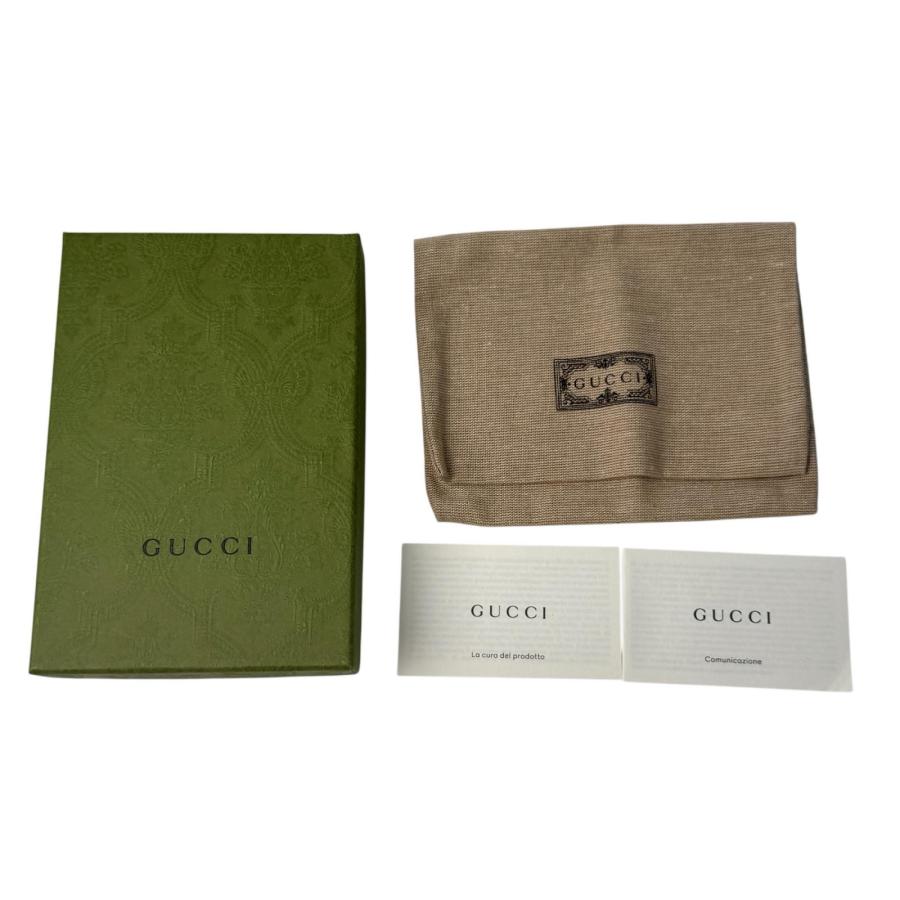 GUCCI（グッチ） 美品 バンブー付き ダブルG ミディアム ウォレット 二