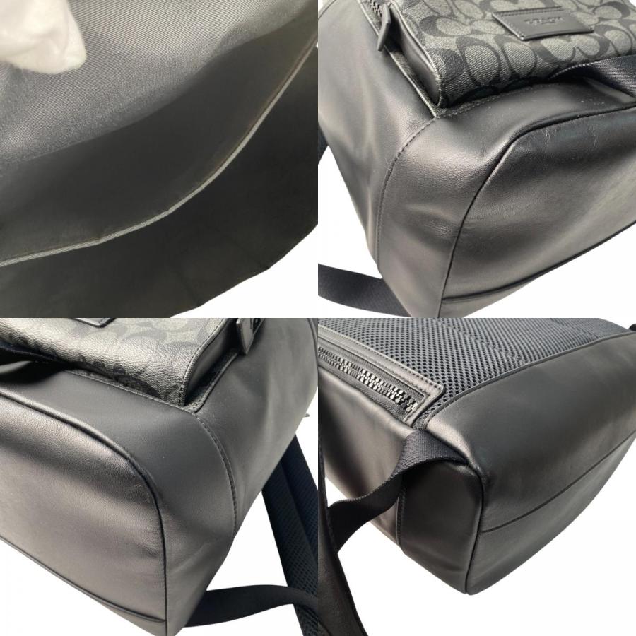 美品 コーチ coach メンズ バックパック ブラック レザー C2712 メンズ