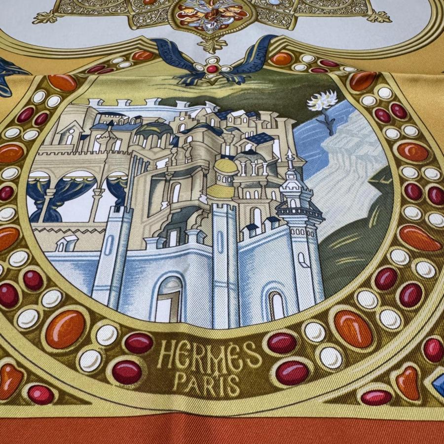 HERMES（エルメス） 美品 カレ90 正義の騎士の勝利 スカーフ シルク