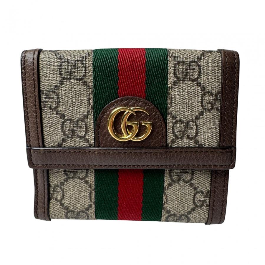 GUCCI グッチ GGスプリーム コンパクトウォレット GUCCI（グッチ） 美品 GUCCI GGスプリーム コンパクトウォレット