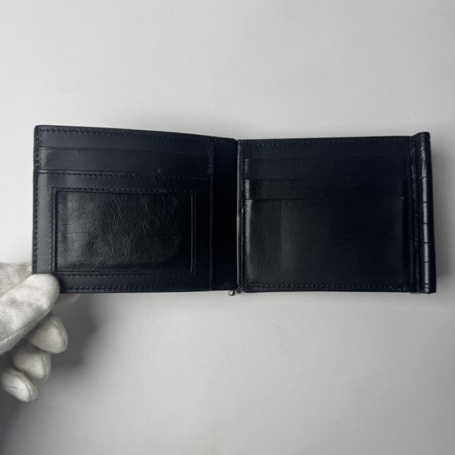 サンローラン Saint Laurent クロコ型押し 三つ折り マネークリップ