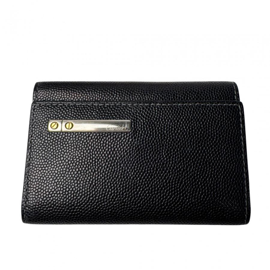 美品 カルティエ Cartier サントス 6連 キーケース ブラック メンズ Cartier（カルティエ） 美品 サントス 6連 キーケース ブラック メンズ