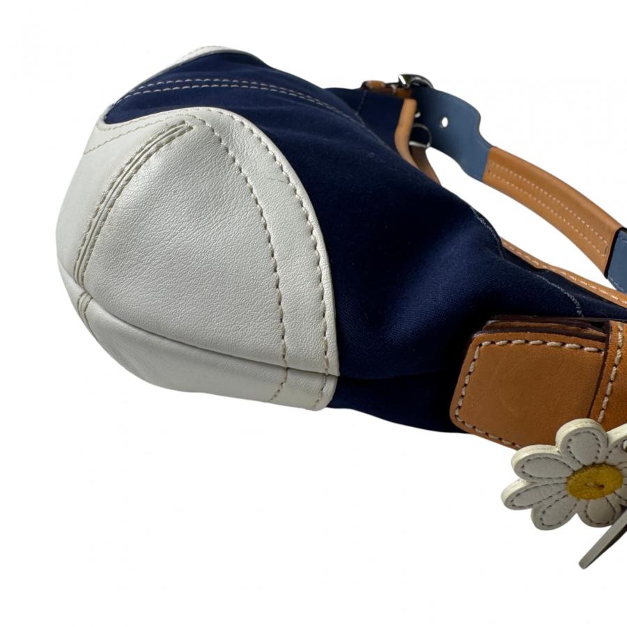 COACH（コーチ） 美品 ソーホー ハンドバッグ ハーフムーン デニム 