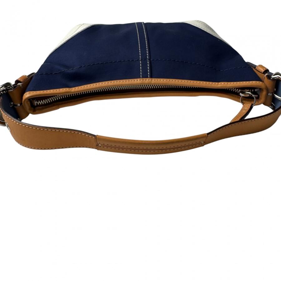 COACH（コーチ） 美品 ソーホー ハンドバッグ ハーフムーン デニム 