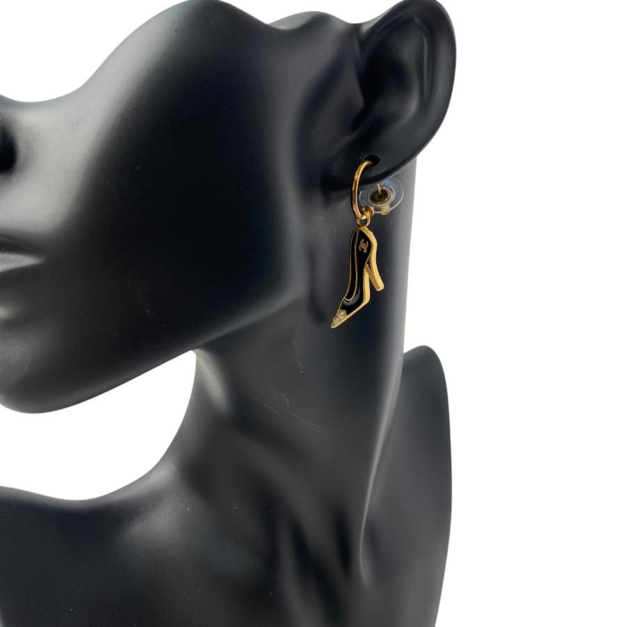 CHANEL 美品 シャネル レディース ココマーク ヒールモチーフ ピアス 