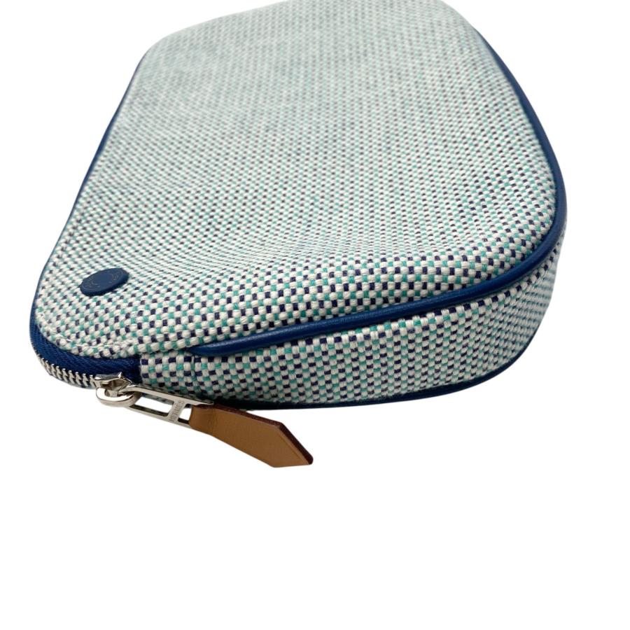 未使用 エルメス HERMES レディース エシャペ マリン ポーチ カレ  