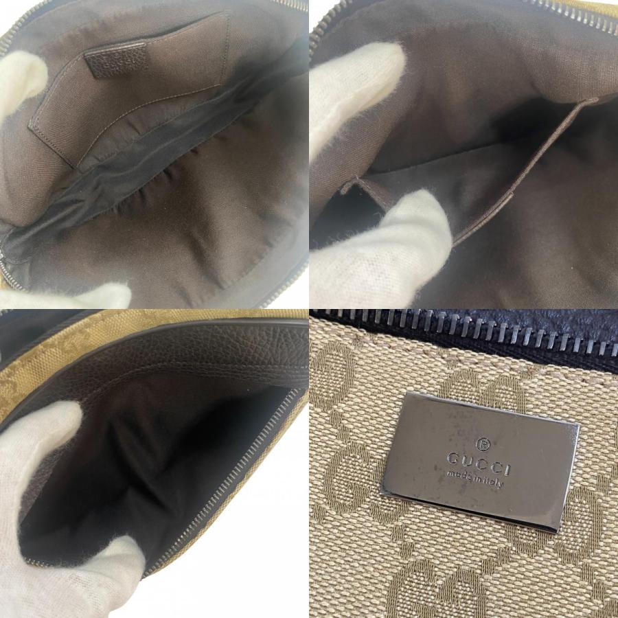 美品✨グッチ ボディバッグ ウェストポーチ ショルダー GG キャンバス レザー GUCCI 美品 グッチ メンズ ボディバッグ ウエストポーチ GG