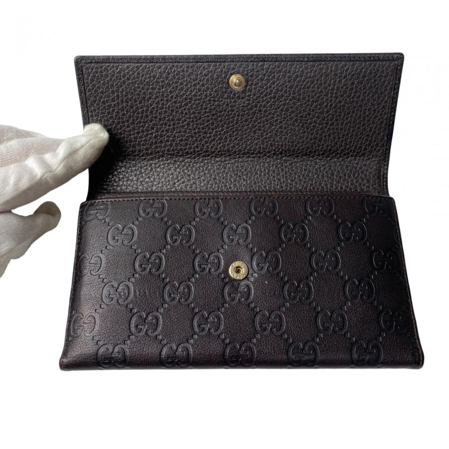 GUCCI（グッチ） 未使用 メンズ グッチシマ レザー GGマーク 長財布