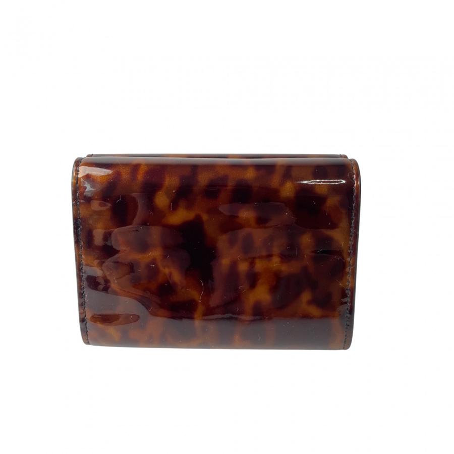 美品 サンローラン SAINT LAURENT レディース 三つ折り財布 鼈甲柄 ysl  