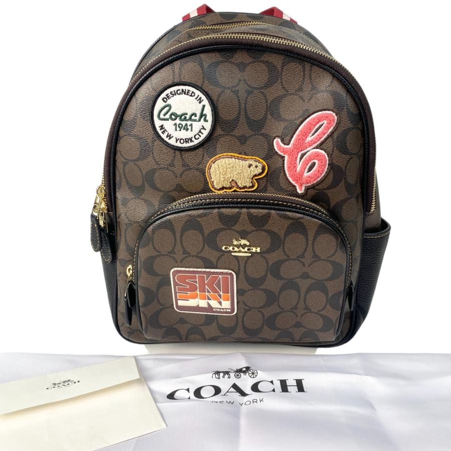 美品 コーチ coach レディース シグネチャー リュック バックパック