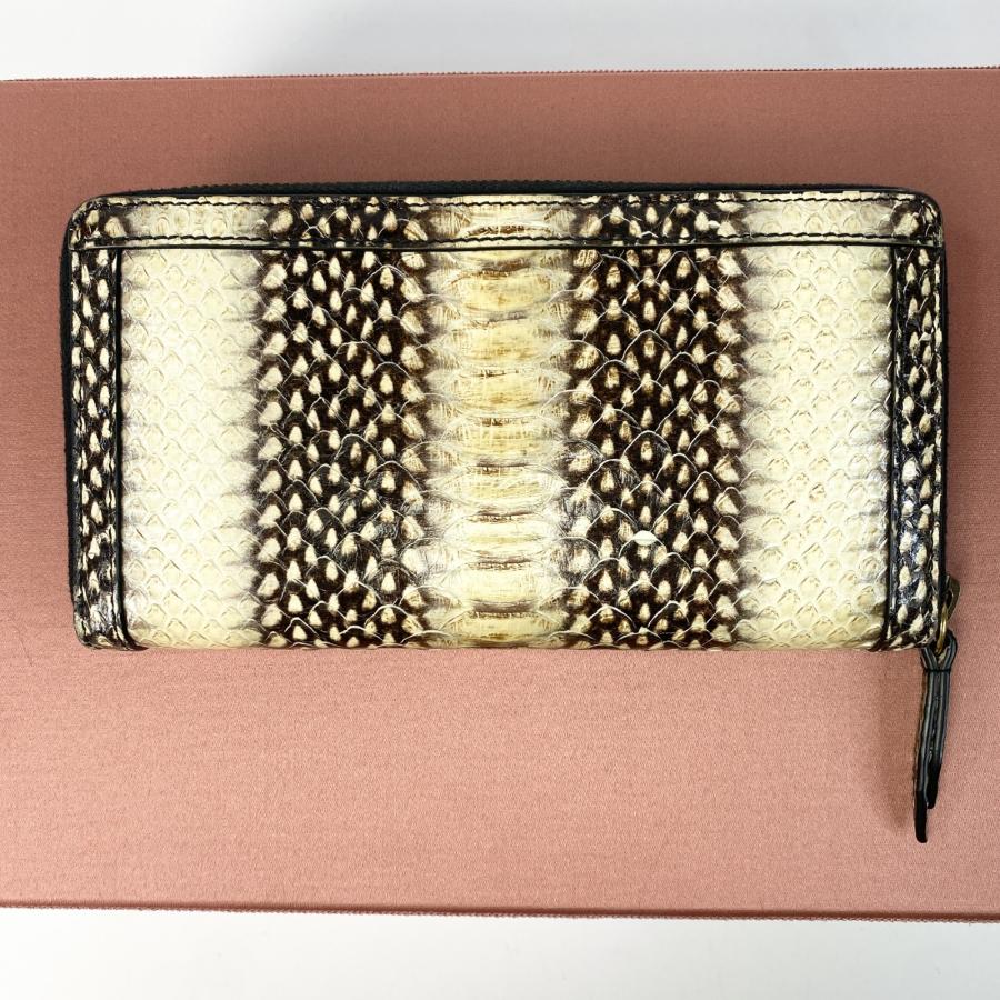 GUCCI 美品 グッチ レディース バンブー ダイアナ パイソン ラウンド 