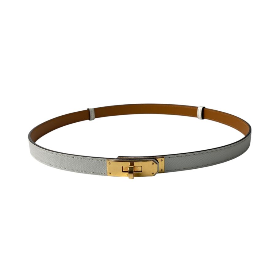 HERMES（エルメス） レディース ケリーベルト ホワイト GD金具 W刻印