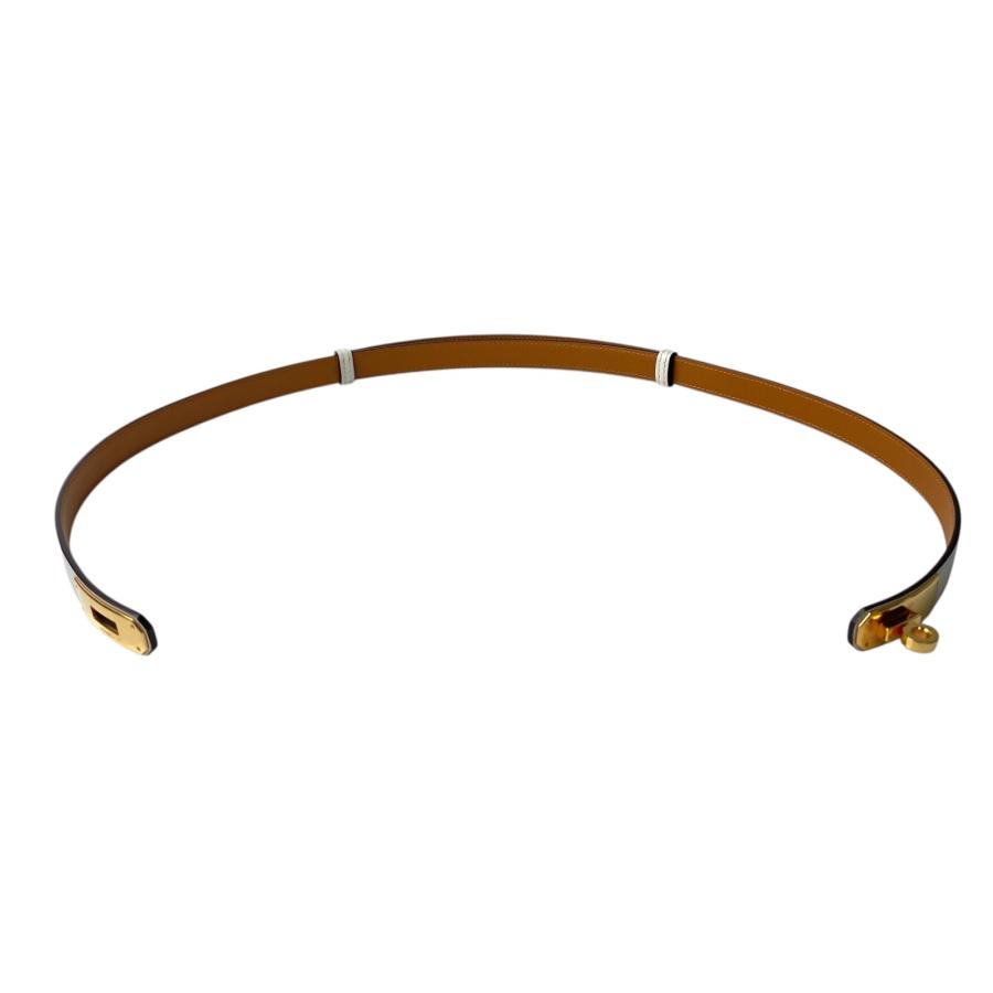HERMES（エルメス） レディース ケリーベルト ホワイト GD金具 W刻印
