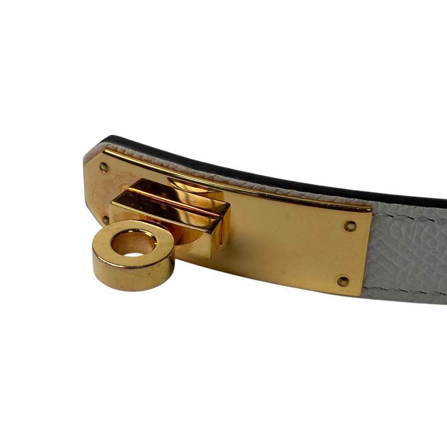 HERMES（エルメス） レディース ケリーベルト ホワイト GD金具 W刻印