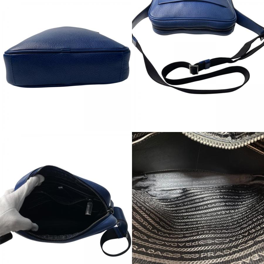 PRADA（プラダ） メンズ 三角ロゴプレート ショルダーバッグ 斜めがけ