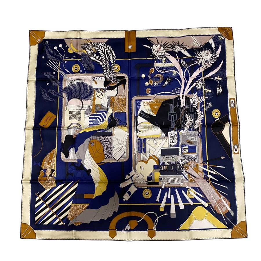 HERMES 未使用 エルメス レディース スカーフ カレ90 バガージュ・ア  