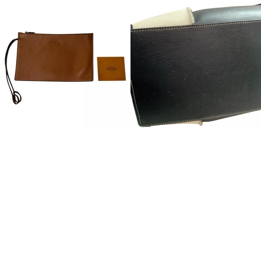 トッズ Tod's Tタイムレス ショッピングバッグ レザー×キャンバス