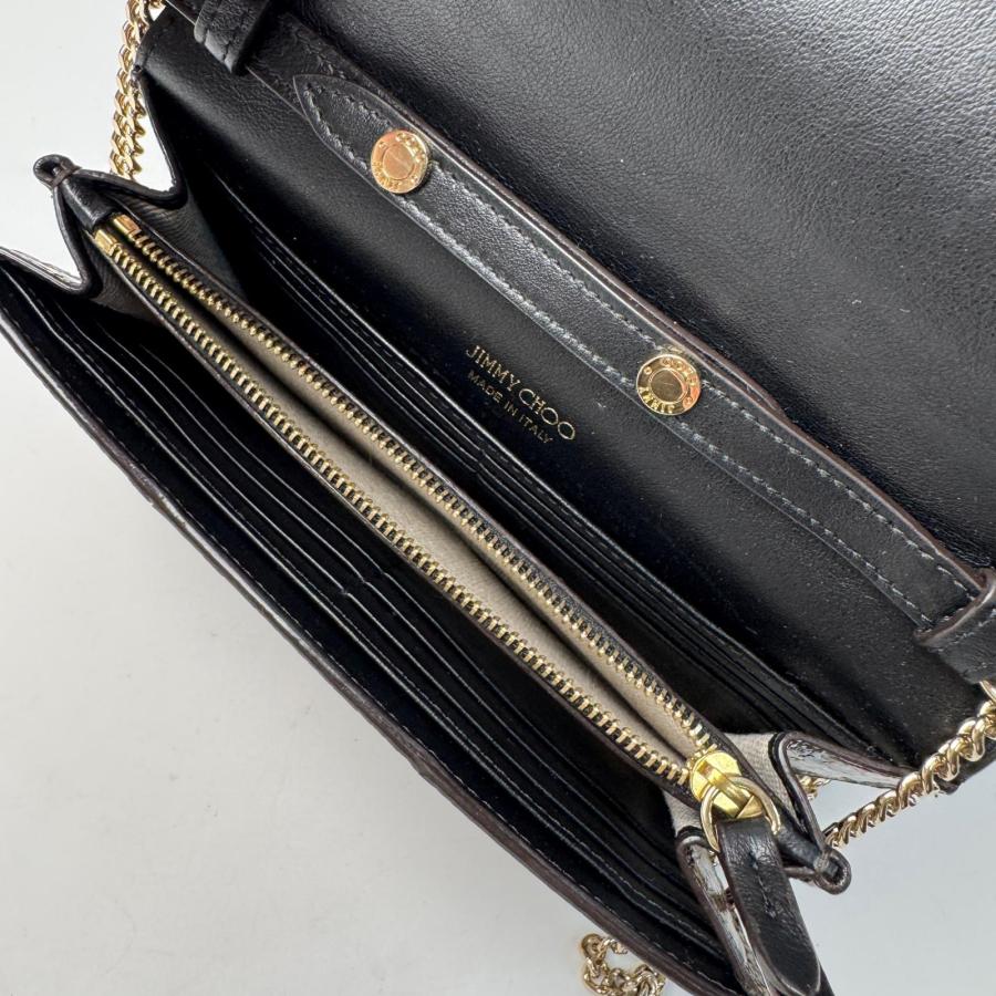 ジミーチュウ Jimmy Choo マデリンミニ スネーク柄 チェーンウォレット 