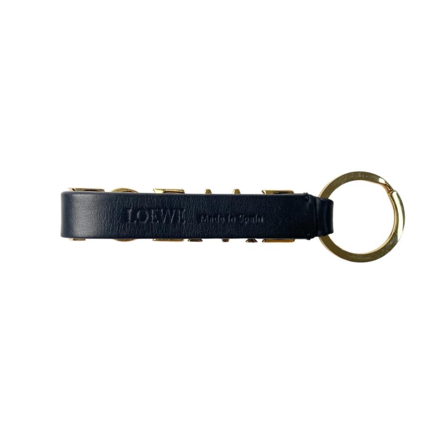 美品 ロエベ LOEWE キーリング ブラック ゴールド LOEWE 美品 ロエベ レディース キーリング ブラック ゴールド