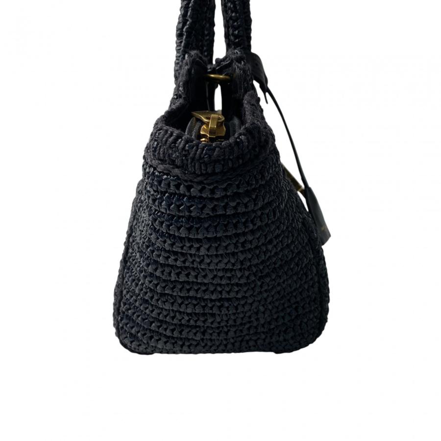美品 サンローラン SAINT LAURENT レディース カバス ラフィア カゴ 