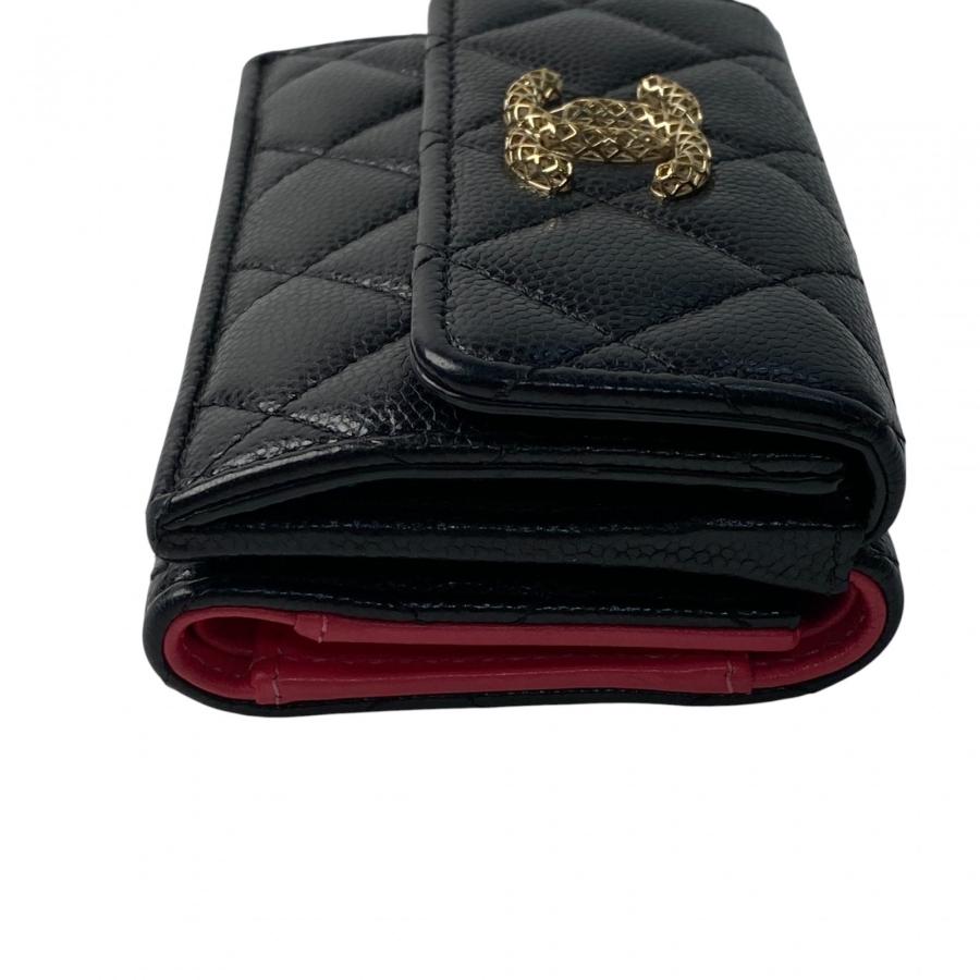 CHANEL（シャネル） レディース 三つ折り財布 ココマーク キャビア