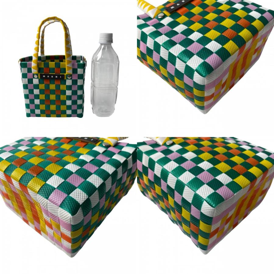 現行✨未使用に近い✨マルニ♡MARNI マーケットタイプミニバスケット MARNI（マルニ） 未使用 レディース マーケット テープミニバスケット