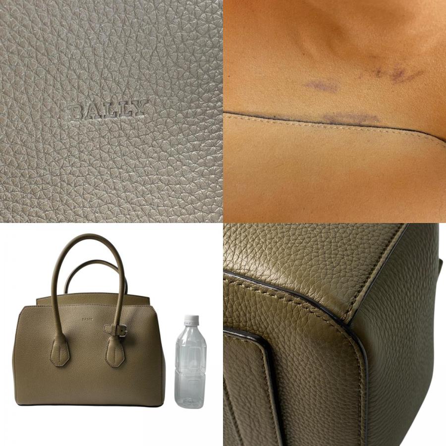 ほぼ未使用✨　BALLY ハンドバッグ　ソメ　レザー　ブラウン　レザー Bally（バリー） 美品 レディース ソメ ミディアム ハンドバッグ