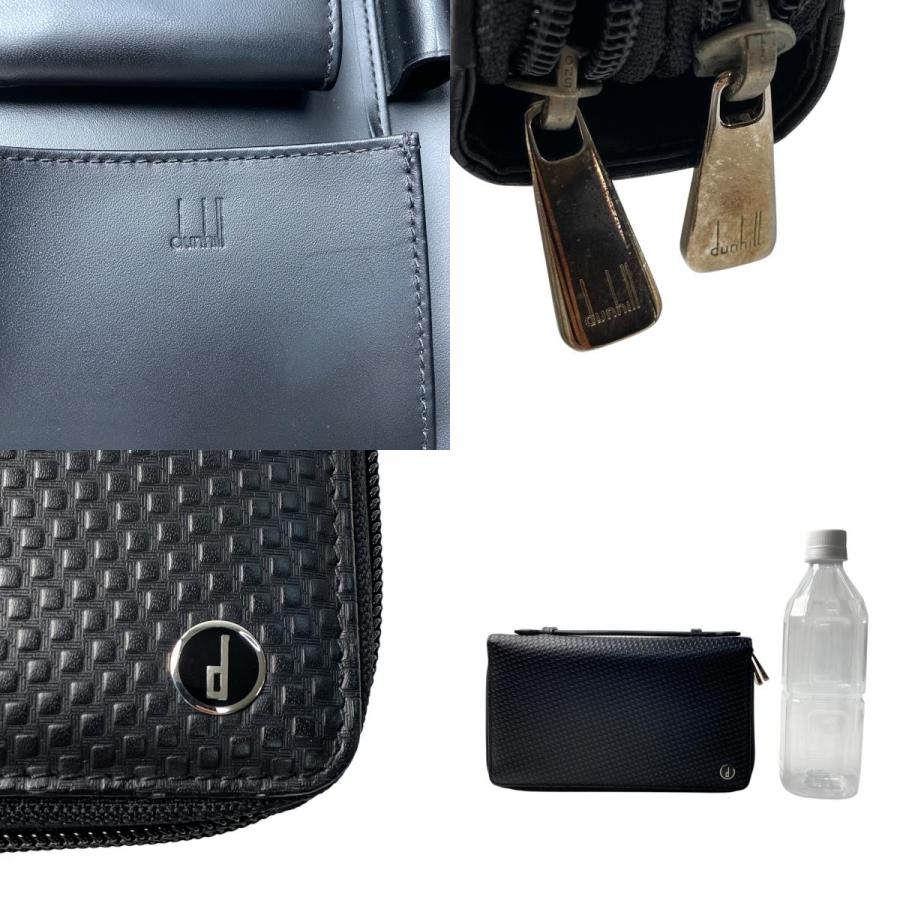 ダンヒル オーガナイザー トラベルバッグ wallet レザー ダブルジップ dunhill（ダンヒル） 美品 メンズ ダブルジップオーガナイザー