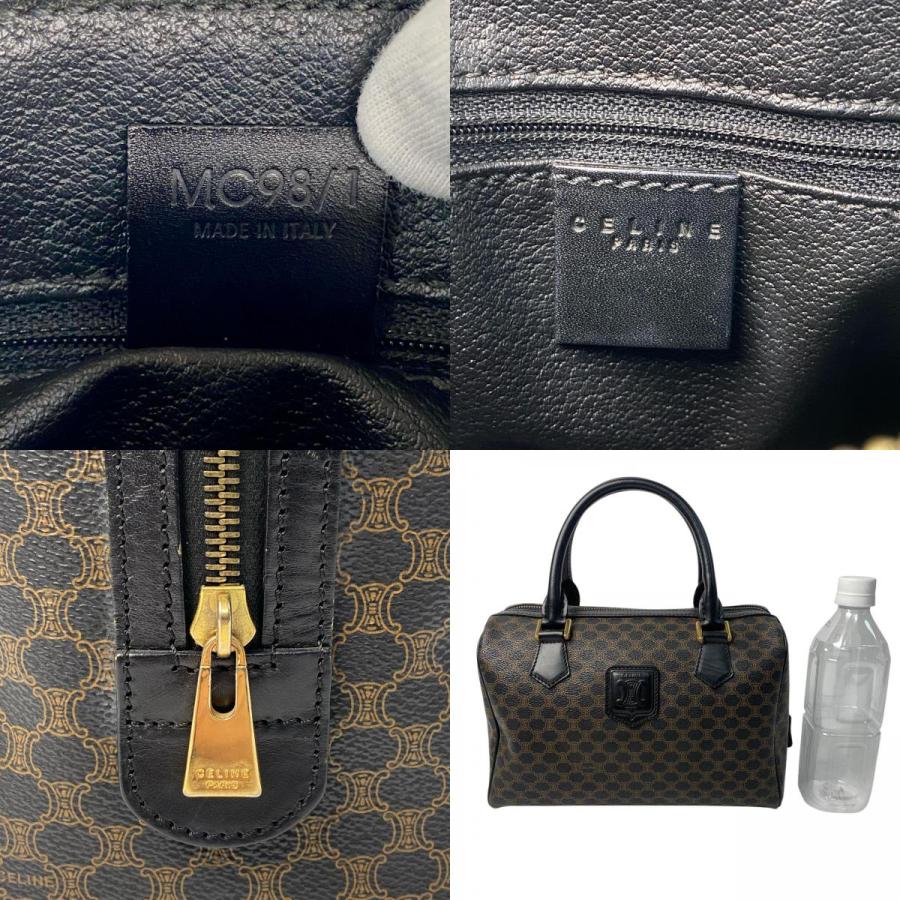 CELINE（セリーヌ） 黒 マカダム柄 ミニボストンバッグ レディース