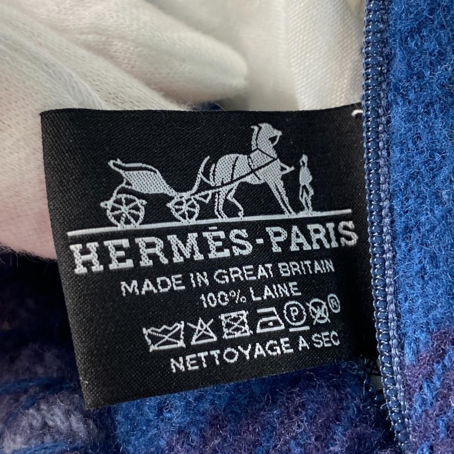 エルメス HERMES Hロゴ ピロー 枕 インテリア クッション ウール