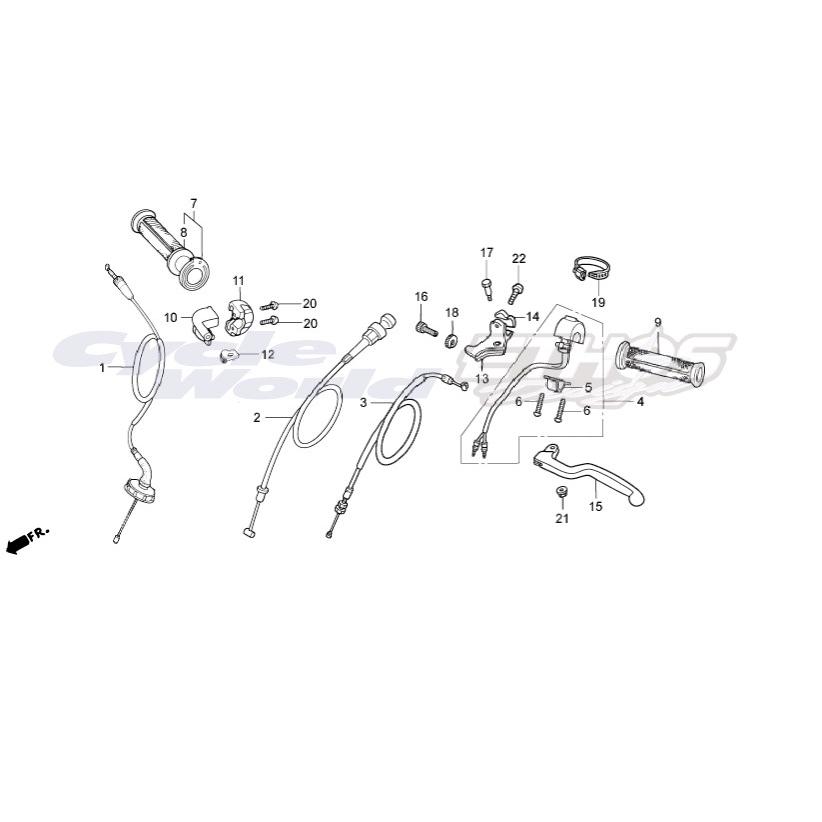 ホンダ 17920-NX2-305 ケーブルCOMP,スロットル HRC ホンダ
