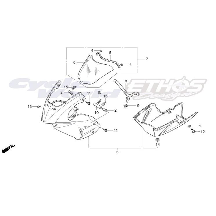 ホンダ（HONDA） 50803-NF4-610 ナット,カウルステー HRC ホンダ
