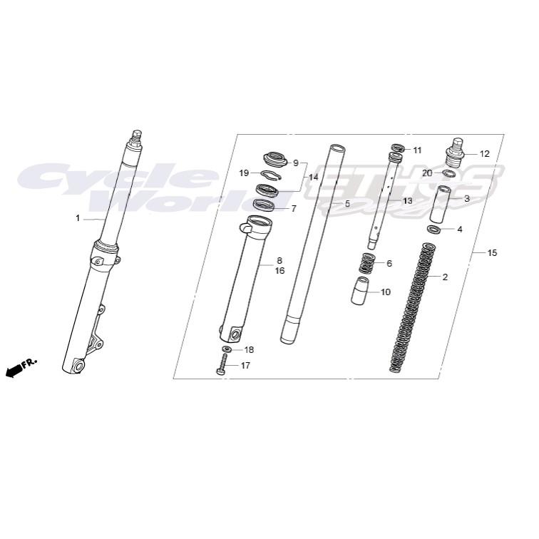 ホンダ（HONDA） 51450-NLA-003 ボルトCOMP,Fフォーク HRC ホンダ