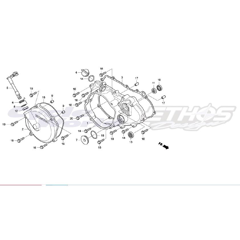 かず ホンダ（HONDA） 11331-NX7-000 カバー,Rクランクケース HRC ホンダ