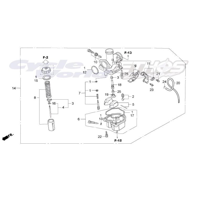 ホンダ（HONDA） 16201-NX2-003 ニードルセット,ジェット φ2.495, MARK