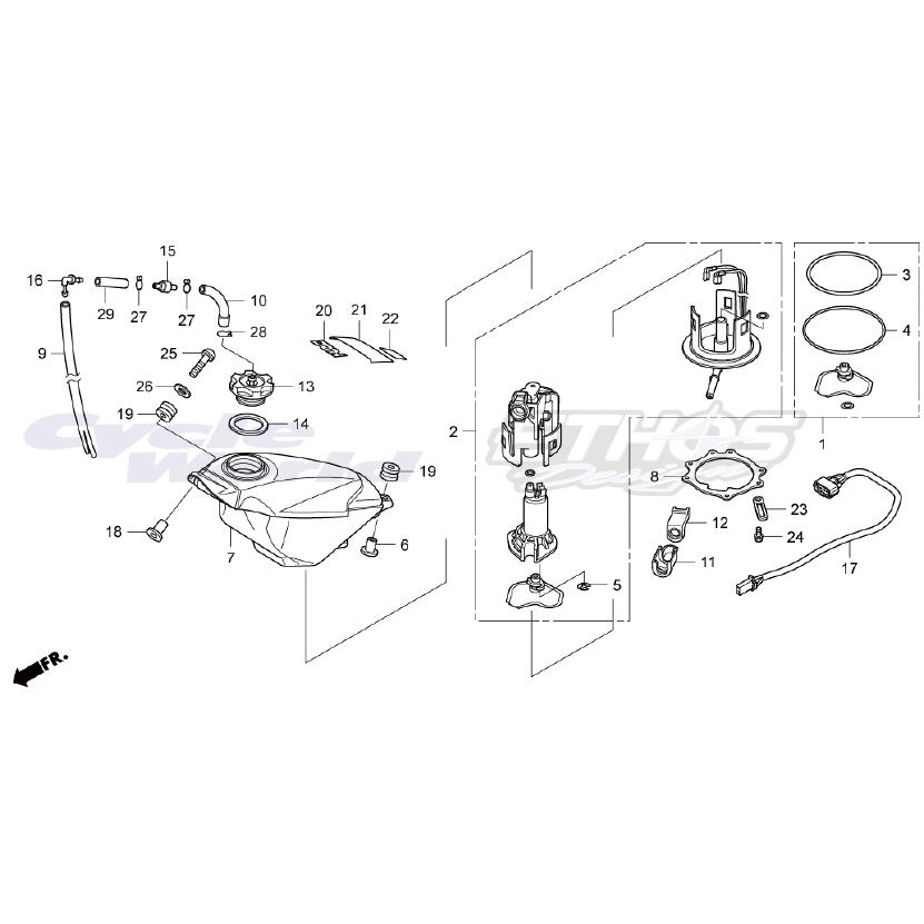 16700-MKT-D01 ホンダ純正 ユニットASSY.，フューエルポンプ SP店 - バイク