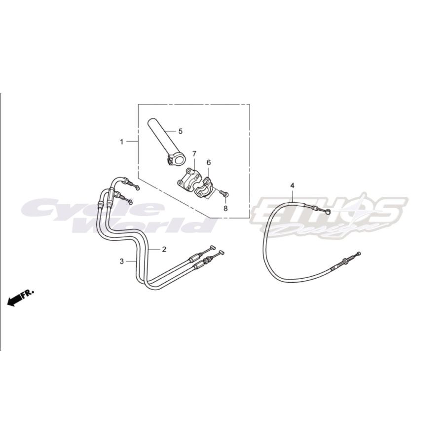ホンダ（HONDA） 17920-NLR-000 ケーブルCOMP B,スロットル HRC ホンダ