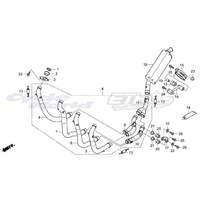 18304-NLS-000 パイプCOMP,エキゾースト＃4　CBR1000RR-SP2 2017 HRC ホンダレーシング｜ethosdesign