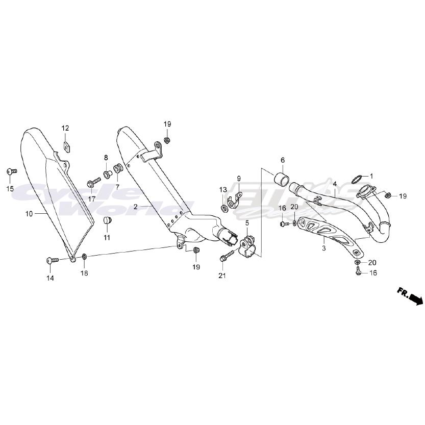 モンキーパーツ ホンダ（HONDA） 18323-NN4-000 プロテクター,エキゾーストパイプ