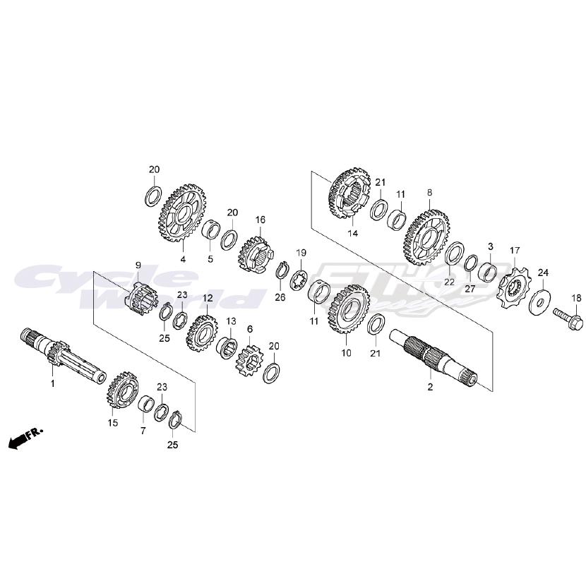 サンダー ホンダ（HONDA） 23801-NN4-000 スプロケット,ドライブ 10T RTL300R
