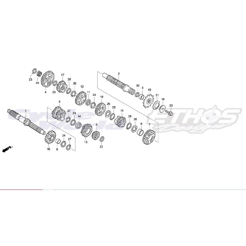 ホンダ（HONDA） 23804-NX4-780 スプロケット,ドライブ 17T HRC ホンダ