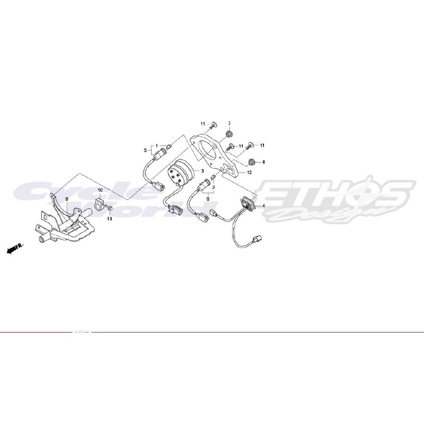 ホンダ（HONDA） 34908-NX7-003 LEDランプ,ブルー HRC ホンダ
