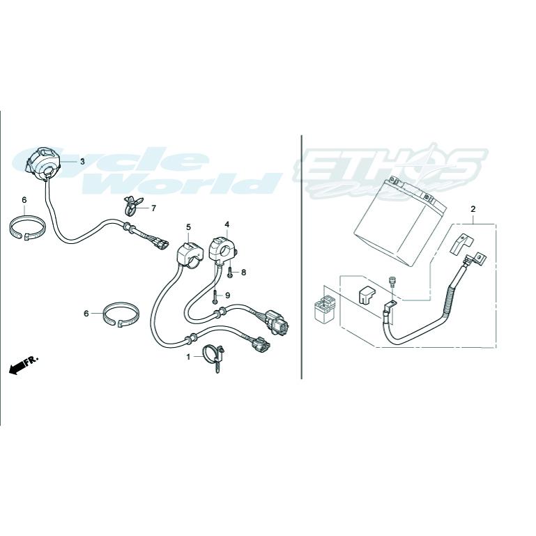 ホンダ（HONDA） 35150-KYJ-R11 スイッチASSY,MD & QS CBR250R MC41