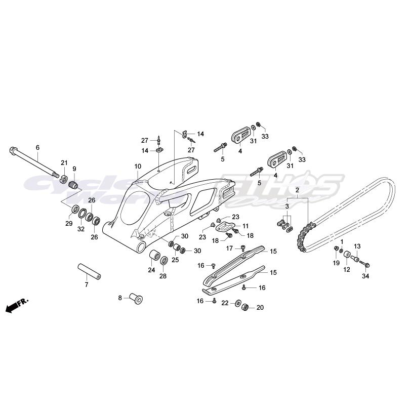 ホンダ（HONDA） 40543-NX4-000 アジャスター,チェーン HRC ホンダ