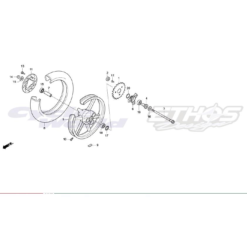 ホンダ 41202-NX7-000 スプロケット,ファイナル ドリブン 32T HRC