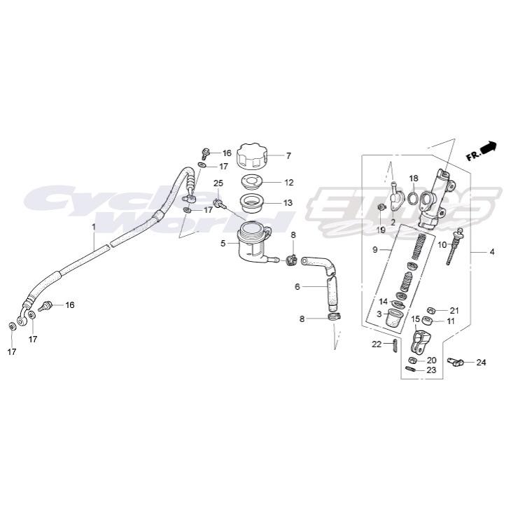ホンダ（HONDA） 43512-NX2-006 ホース,マスターシリンダー HRC ホンダ