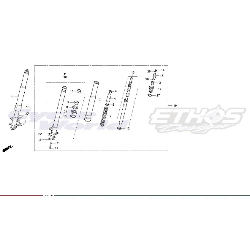 51415-NX4-703(702)　ブッシュ,スライド　HRC ホンダレーシング｜ethosdesign